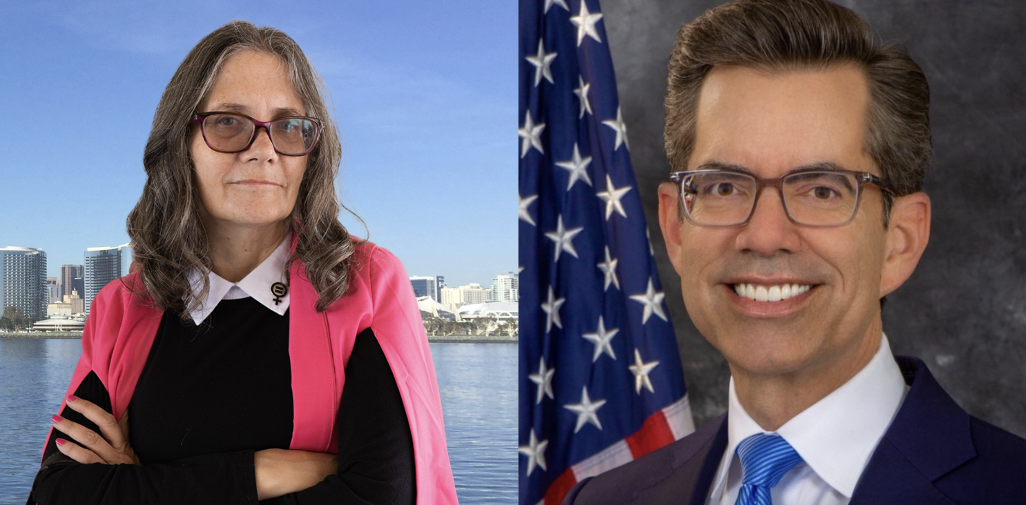 Coleen Cusack, left, challenges incumbent Stephen Whitburn, right, for representation of District 3. Source: campaign websites.